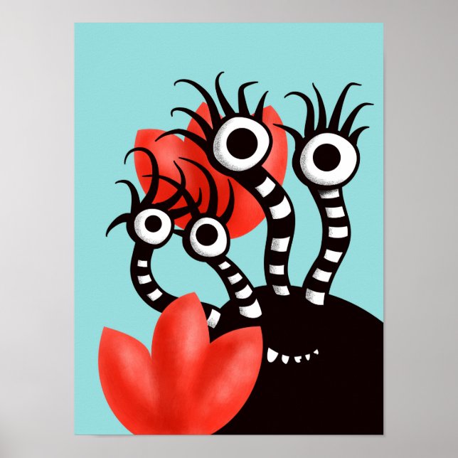 Kawaii Cute Monster Kids Poster (Front)