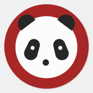 Kawaii ~ Cute Panda Face Classic Round Sticker