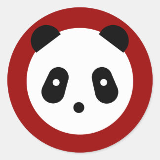 Kawaii ~ Cute Panda Face Classic Round Sticker