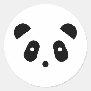 Kawaii ~ Cute Panda Face Classic Round Sticker
