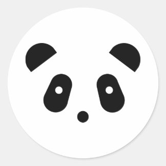 Kawaii ~ Cute Panda Face Classic Round Sticker