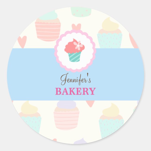 Kawaii Cute Pastel Bakery Sticker Label (Front)