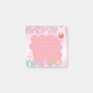 Kawaii Cute Pink Purple Bear Post-it Notes