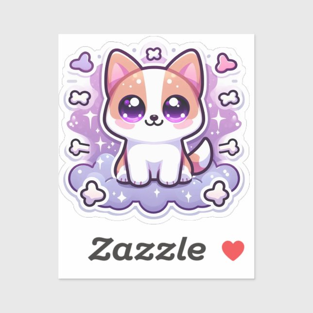 Kawaii Cute Puppy Adorable Dog Big Eyes Vinyl (Sheet)