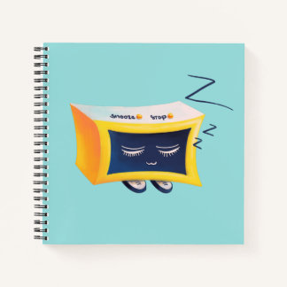 Kawaii Cute Sleeping Alarm Clock Character Notebook