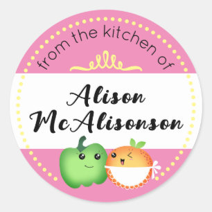 kawaii cute vegetables baking bakery gift tag stic