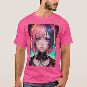 Kawaii Cuties Mesmerising Anime Girl Designs Pink T-Shirt