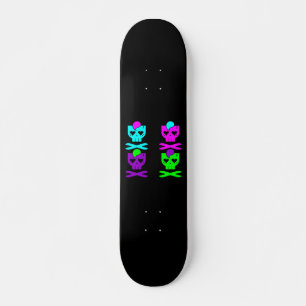 KAWAII DEATHROCK SKULLS MULTICOLOUR SKATEBOARD