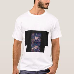 Kawaii Dev Cat Programmer T-Shirt   Cute Coding Ca