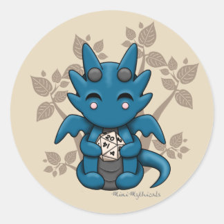 Kawaii Dice Dragon Sticker