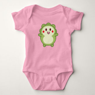 Kawaii Dinosaur Baby Bodysuit in Pink