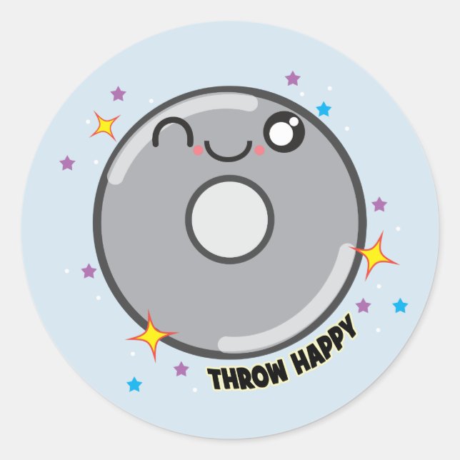 Kawaii Discus Thrower Stickers Gift (Front)