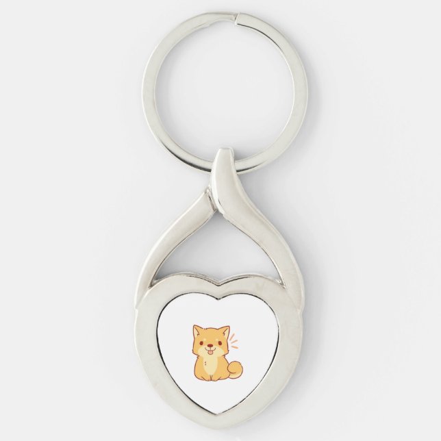 Kawaii dog Shiba   Key Ring (Front)