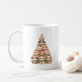 Kawaii Dogs Christmas Tree – Cute Festive Puppy  Coffee Mug