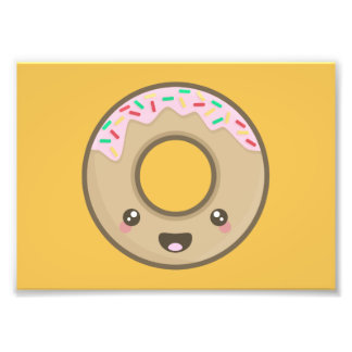 Kawaii doughnut photo print