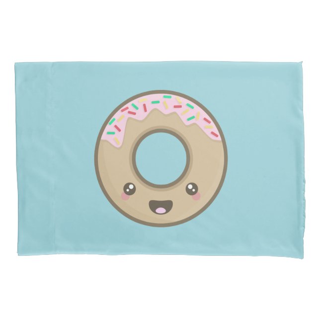 Kawaii Doughnut Pillowcase (Front)