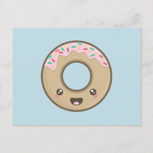 Kawaii Doughnut Postcard