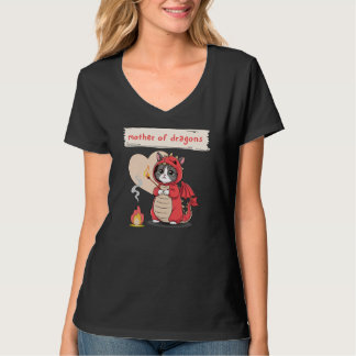 Kawaii Dragon Mum Black Funny Quote Mother's Day T-Shirt