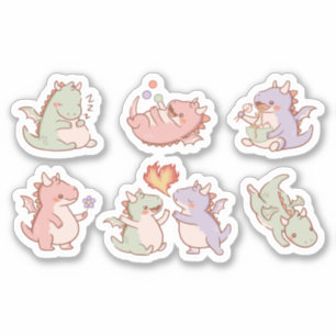 KAWAII DRAGON STICKERS SET 