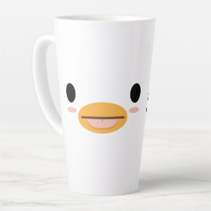 Kawaii Duck Tongue “Too cute to be serious.” Latte Mug