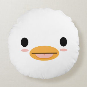 Kawaii Duck Tongue“Too cute to be serious.” Round Cushion