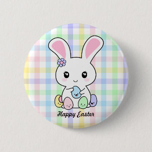 Kawaii Easter Bunny 6 Cm Round Badge
