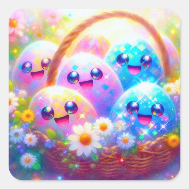 Kawaii Easter Egg Stickers (Front)