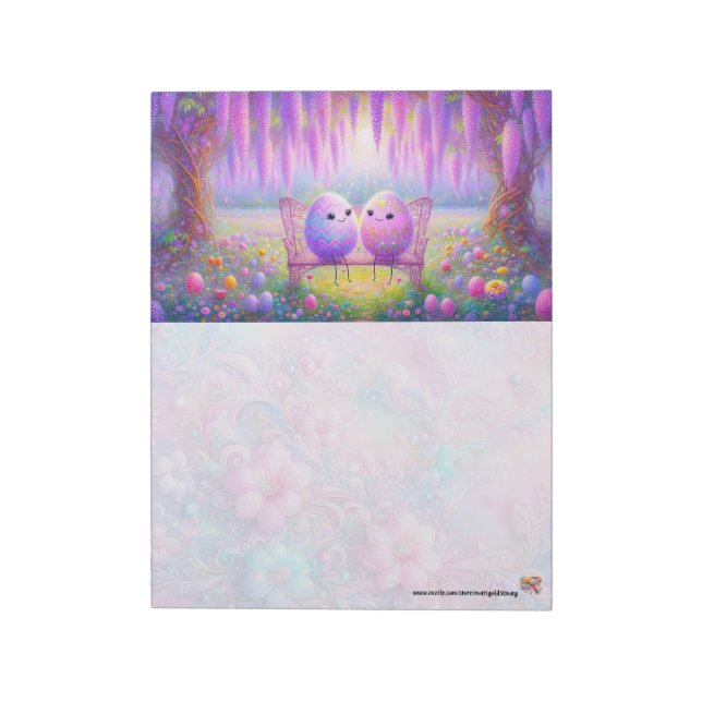 Kawaii Easter Eggs Notepad (Rotated)