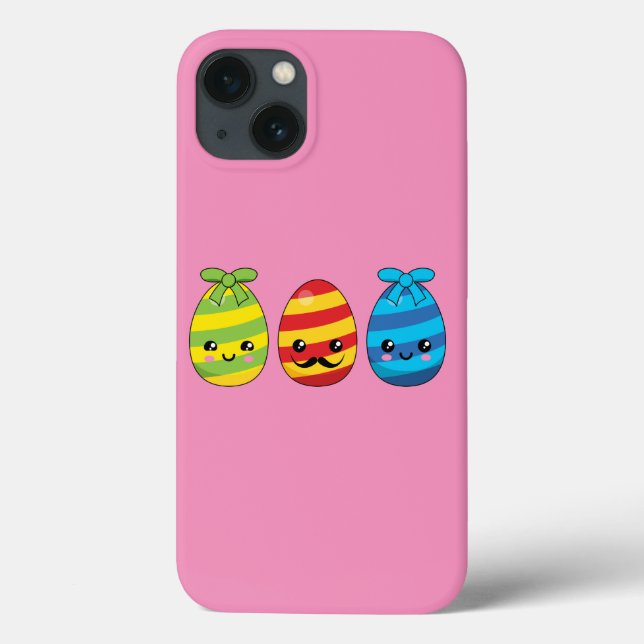 Kawaii Easter Eggs with Ribbons Case-Mate iPhone Case (Back)