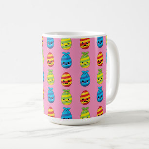 Kawaii Easter Eggs with Ribbons Coffee Mug