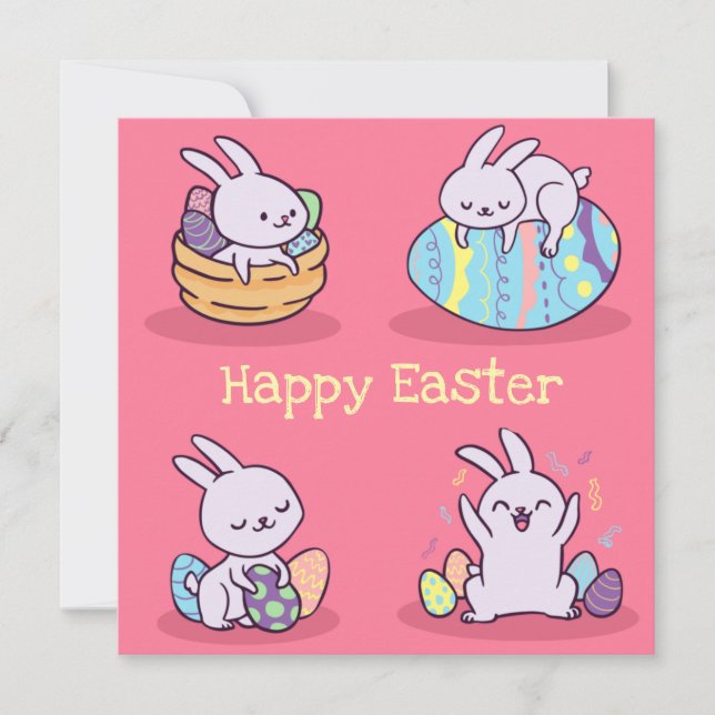 Kawaii Easter Holiday Card (Front)