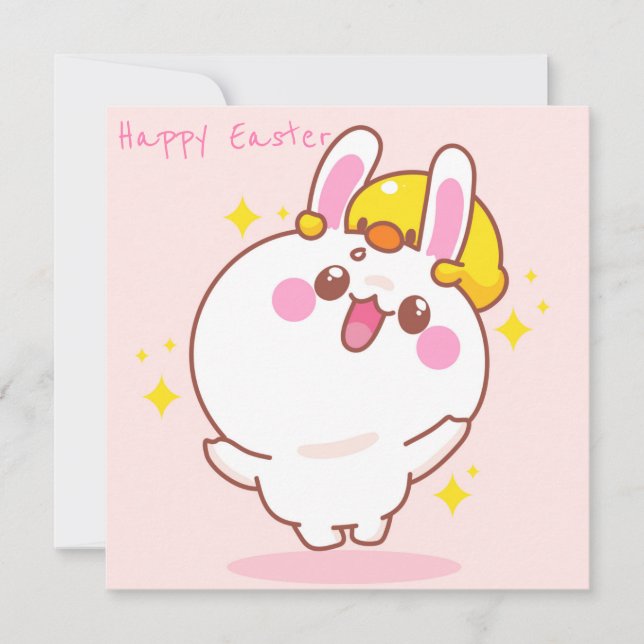 Kawaii Easter Holiday Card (Front)