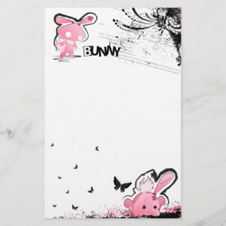 Kawaii emo Pink Bunny Stationery