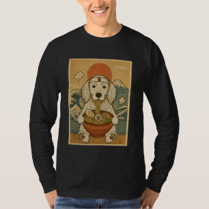Kawaii English Setter Japanese Ramen Noodles T-Shirt