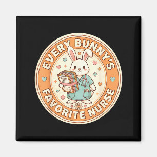 Kawaii every bunnys favourite nurse cute easter magnet