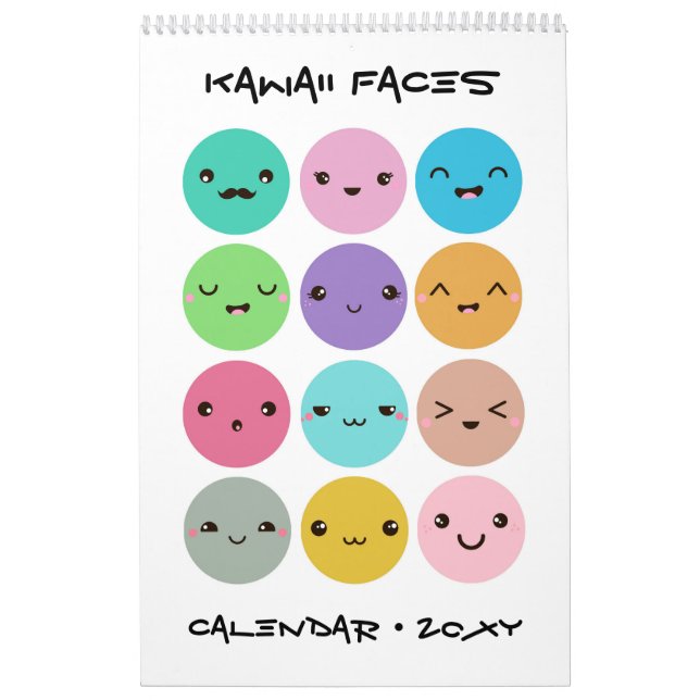 Kawaii Faces Kids Calendar (Cover)