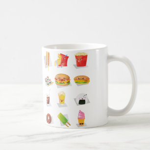 kawaii fast food coffee mug