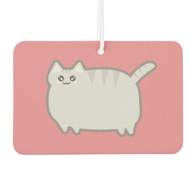Kawaii Fat Cat Car Air Freshener (Front)
