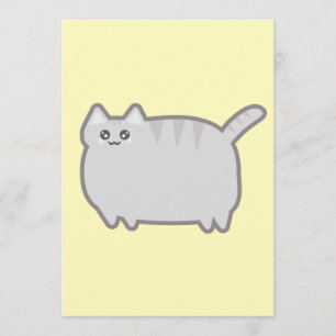 Kawaii Fat Cat Invitation