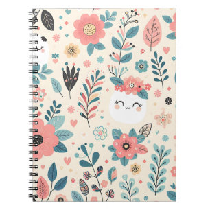 Kawaii Floral Garden Notebook