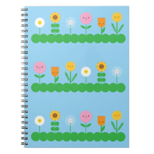 Kawaii Flower Field Notebook