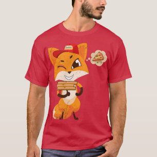 Kawaii Fo Cute Animal Pizza Delivery Funny Pizza L T-Shirt