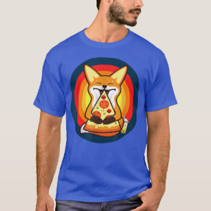 Kawaii Fo Eating Pizza Boba Tea T-Shirt