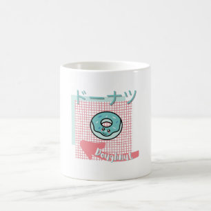 kawaii food- cute Doughnut, pink, turquoise Coffee Mug