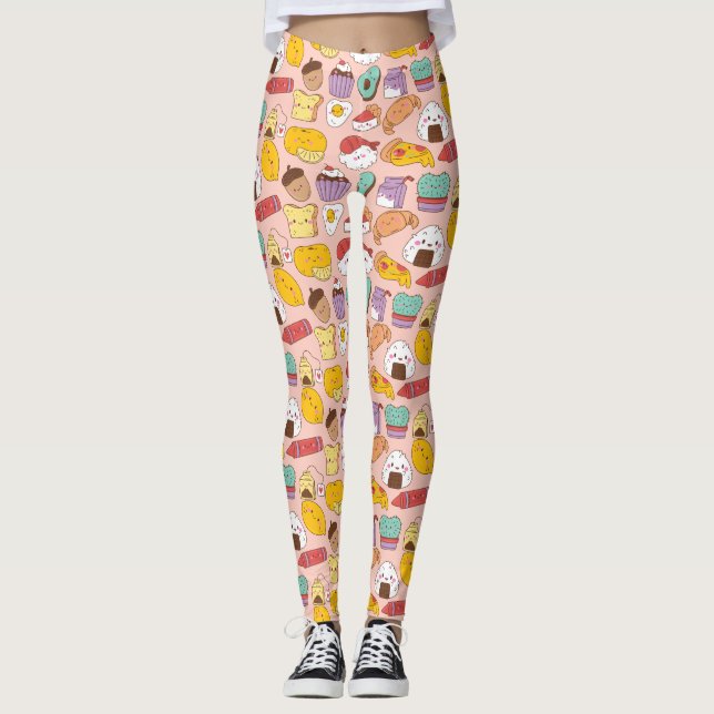 Kawaii Food Leggings (Front)