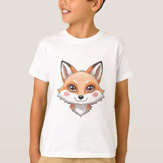 Kawaii Fox Head  T-Shirt