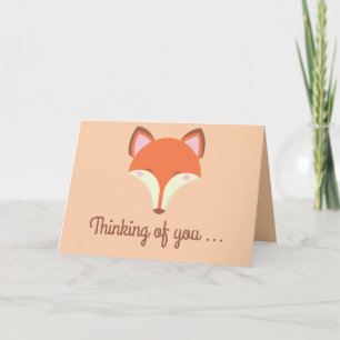 Kawaii Fox - Thinking of You Card