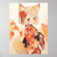 Kawaii Fox With Kimono