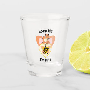 Kawaii Foxy Cosplay Love Heart Shot Glass