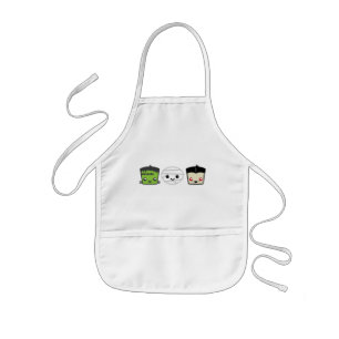 Kawaii Frankenstein Mummy Dracula Apron